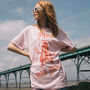 Pier We Go Women's Slogan T Shirt With Funfair Graphic, thumbnail 2 of 4