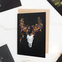 Reindeer Skull With Lights Gothic Christmas Card, thumbnail 2 of 3