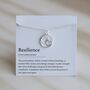 Resilience Necklace, Sterling Silver Personalised Strength Gift, thumbnail 1 of 11