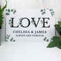 Personalised Wedding Botanical Love Metal Sign, thumbnail 2 of 4