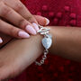 Personalised Solid Sterling Silver Heart Bracelet, thumbnail 2 of 8