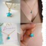 Turquoise Star Hoop Earrings, thumbnail 5 of 10