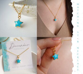 Turquoise Star Hoop Earrings, 5 of 10