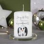 First Christmas As Grandparents Penguin Candle, thumbnail 7 of 8
