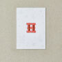 Letter H Alphabet Iron On Patch, thumbnail 4 of 4