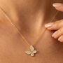 Gold Or Silver Dainty Butterfly Necklace, Women's Jewellery, thumbnail 2 of 8