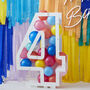 Happy Birthday Balloon Mosaic Number Four, thumbnail 1 of 5