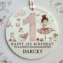 Any Age, Any Relation, 1st Birthday Or Any Age Pink Ballerina Keepsake Card, thumbnail 4 of 4