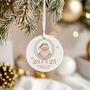 Baby's First Christmas Ceramic Bauble Keepsake In Pink Or Blue, thumbnail 4 of 6