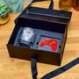 Personalised Gamer Whiskey Glass Tumbler Gift Set, thumbnail 3 of 8