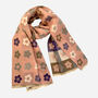Pink And Purple Flower Winter Scarf, thumbnail 2 of 4