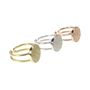 Adjustable Disc Ring Rose Or Gold Plated 925 Silver, thumbnail 6 of 11