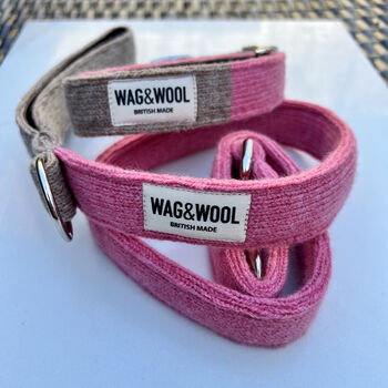 Pink Wool Dog Collar, 3 of 7
