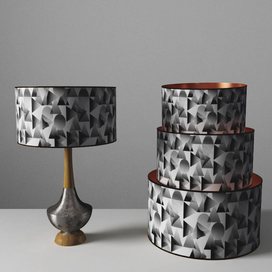 Geometric Metallic Lined Lampshade By The Best Room