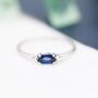 Natural Sapphire Blue Ring In Sterling Silver, thumbnail 2 of 11