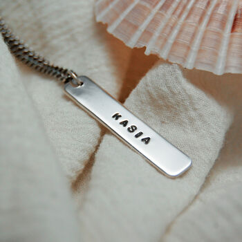 Men's Personalised Silver Tag Necklace, 5 of 9