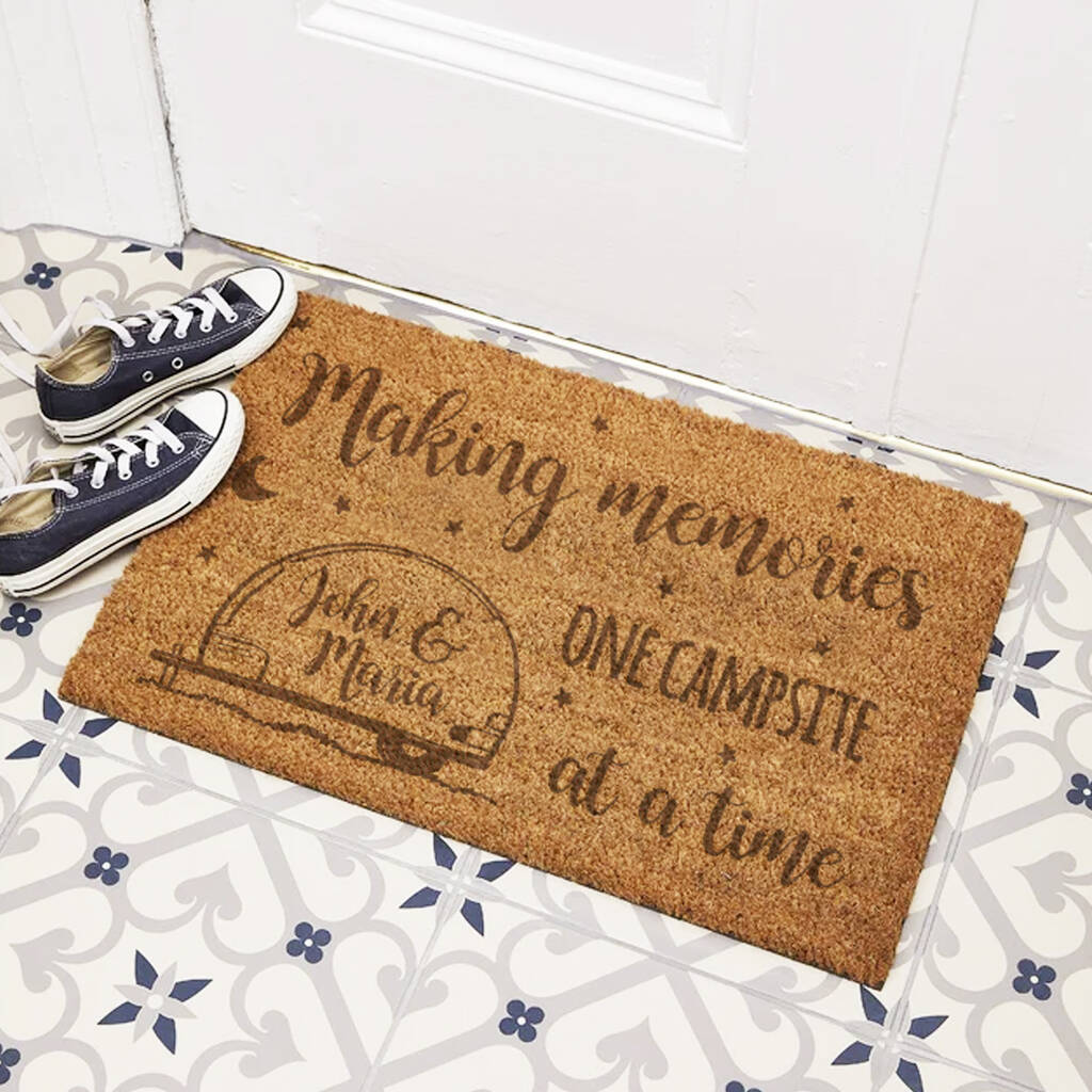 Personalised Making Memories Caravan Doormat By Dreams To Reality ...