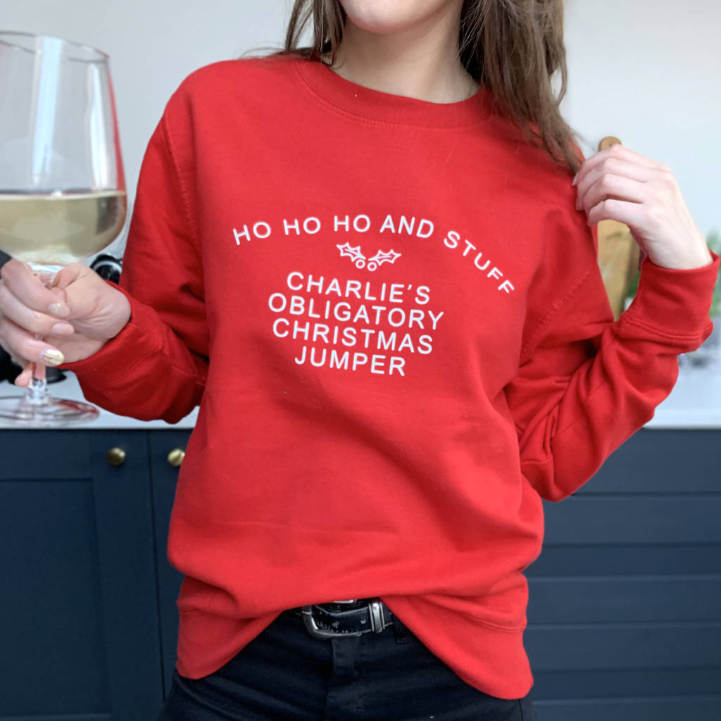 Personalised Obligatory Christmas Jumper By Solesmith