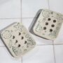 Ceramic Soap Dish With Hand Painted Sea Shell Pattern, thumbnail 2 of 3