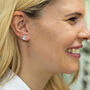Silver Wave Stud Earrings, thumbnail 2 of 4