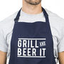 'Grill And Beer It' Bbq Men's Apron, thumbnail 3 of 7