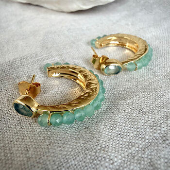 Eclipse Hoops Aqua Chalcedony, 10 of 10