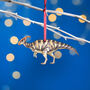 Wooden Parasaurolophus Dinosaur Christmas Tree Decoration, thumbnail 1 of 3