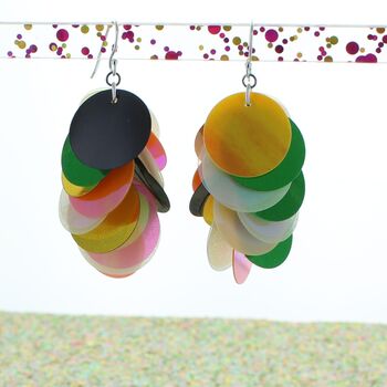 Halloween Party Sequin Drop Glow In The Dark Earrings, 4 of 5