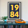 1984 Personalised Year Typography Print, thumbnail 5 of 11