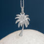 Sterling Silver Palm Tree Necklace, thumbnail 1 of 10