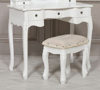 French Antique Dressing Table In White , Gold Or Cream, 5 of 10