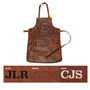 Personalised Full Grain Leather Apron With Pockets, thumbnail 3 of 9