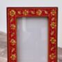 Hand Painted Red And Yellow Patterned Small Photo Frame, thumbnail 2 of 4