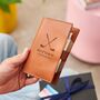 Personalised Leather Golf Score Card Holder With Pencil, thumbnail 1 of 5