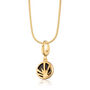 18ct Gold Black Onyx Protection Touchstone Necklace, thumbnail 2 of 7