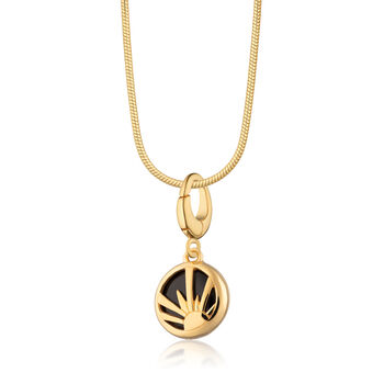 18ct Gold Black Onyx Protection Touchstone Necklace, 2 of 7