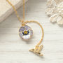 Gold Plated Bird Flower Necklace, thumbnail 1 of 5