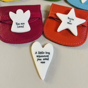 Mini Keepsake Token In A Leather Pouch, 11 of 12