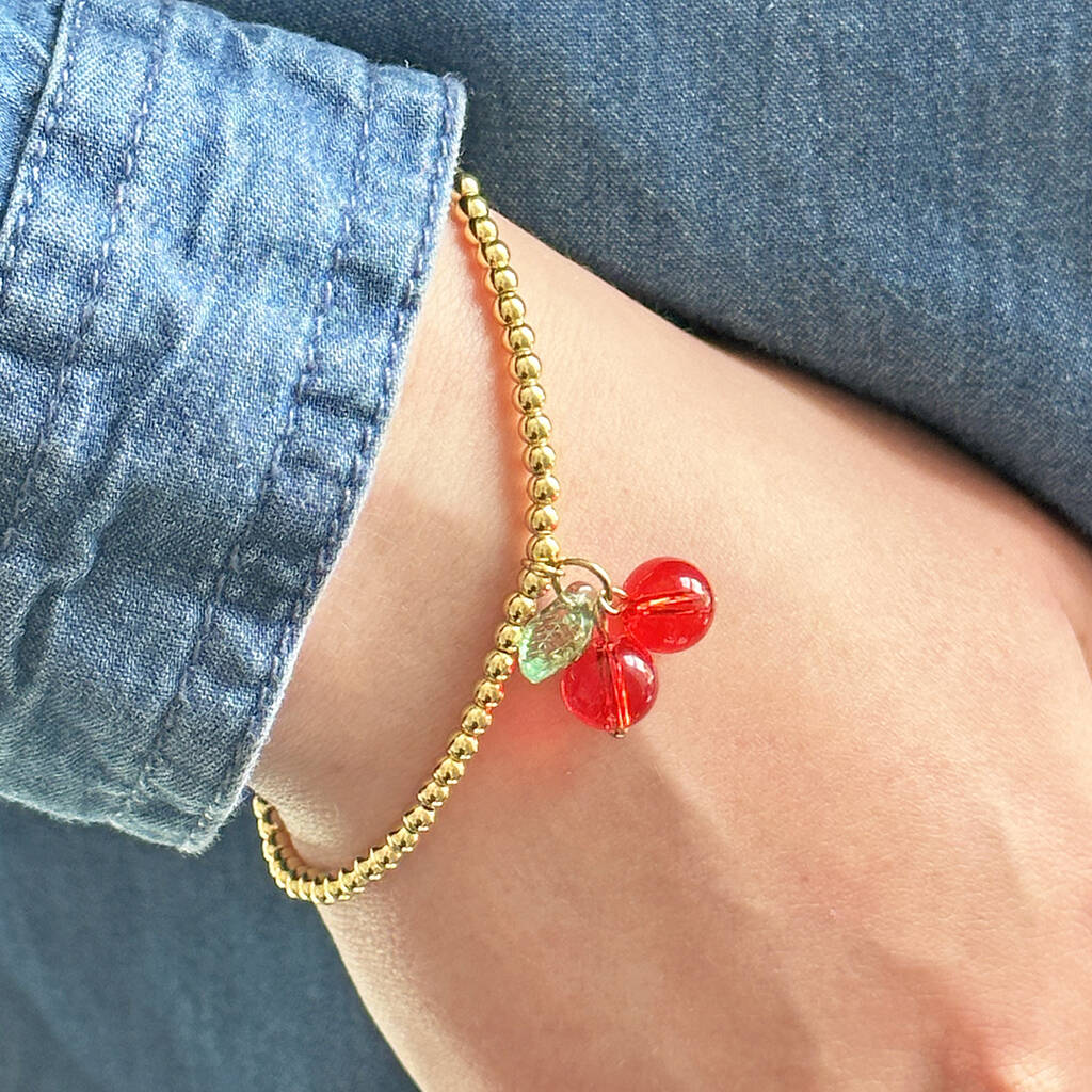 Cherry bracelet 🍒 : r/Beading