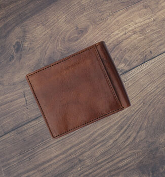 Brown Leather Wallet Luxury Italian Leather Bifold Rfid Protected, 8 of 9