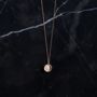 Mini Crescent Lune Pendant Disc Necklace, thumbnail 2 of 8