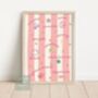 Personalised Affirmation Pink Floral Wall Print Set Of Three, thumbnail 4 of 5
