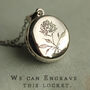 Sterling Silver Birth Flower Locket Necklace, thumbnail 3 of 10