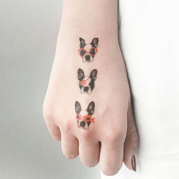 Three Of A Kind French Bulldog Temporary Tattoo By ...