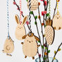 Mini Wooden Easter Characters Hanging Decorations, thumbnail 2 of 3