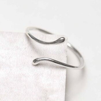 Sterling Silver Adjustable Flow Ring, 4 of 8