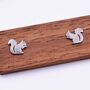 Sterling Silver Squirrel Stud Earrings, thumbnail 7 of 12