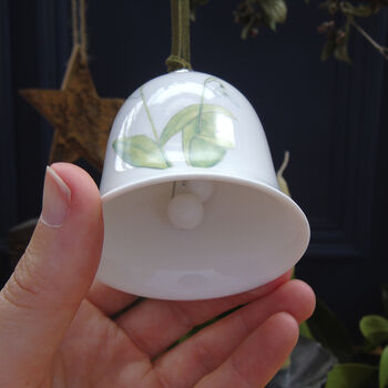 Snowdrops Fine Bone China Bell Decoration, 6 of 10
