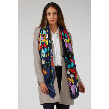 Lepidoptera Butterfly Print Silk Scarf, 6 of 11