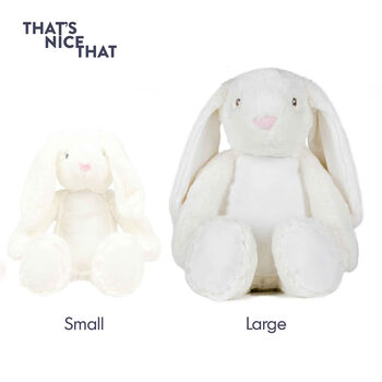 Personalised Rabbit Teddy Bear Soft Toy For Children, 4 of 10
